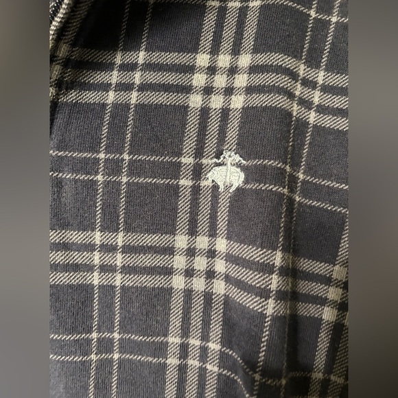 Brooks Brothers 346 Sweater Mens Large Quarter Zip Pullover Blue Plaid Preppy - Picture 3 of 4
